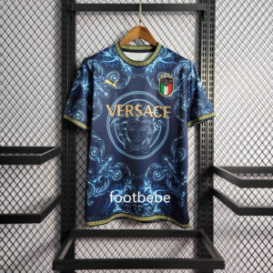 Italien trikot 2023 Versace Pre Match Blau