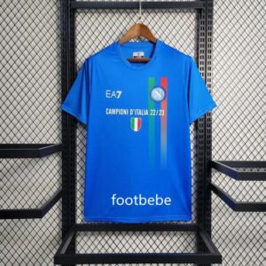 SSC Neapel T Shirt 2023 Meister d'Italien Blau