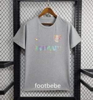 FC Barcelona x Balmain Trikot 2024 2025 T shirt grau