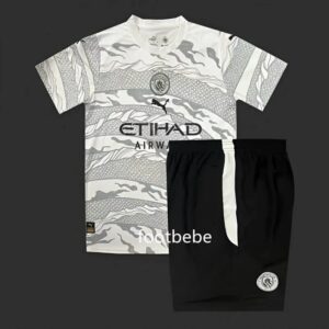 Manchester City Trikot Kinder 2024 2025 Jahr des Drachen weiß